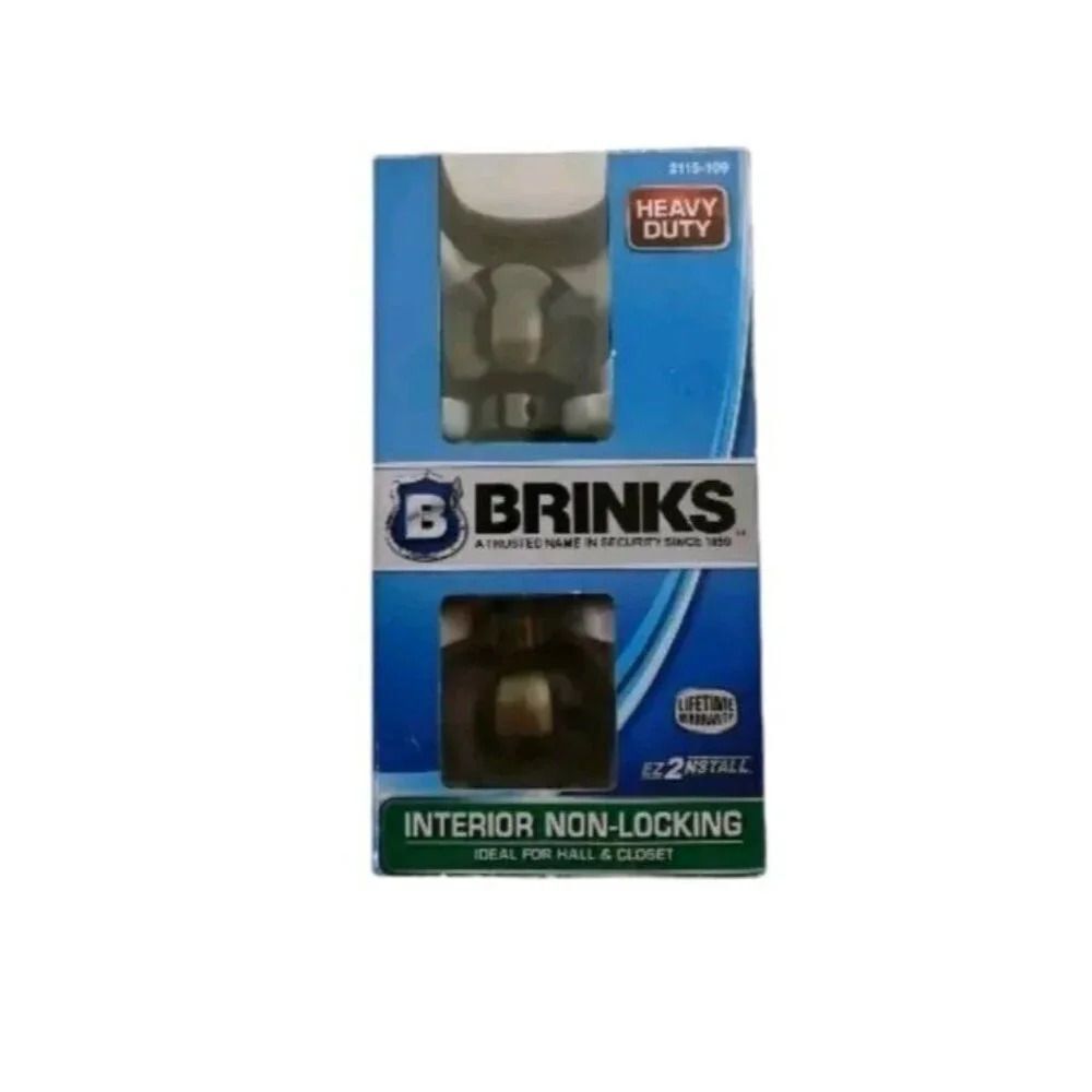 Brinks Interior Doorknob Non-locking 2115-109 Closet Locking Antique Brass New